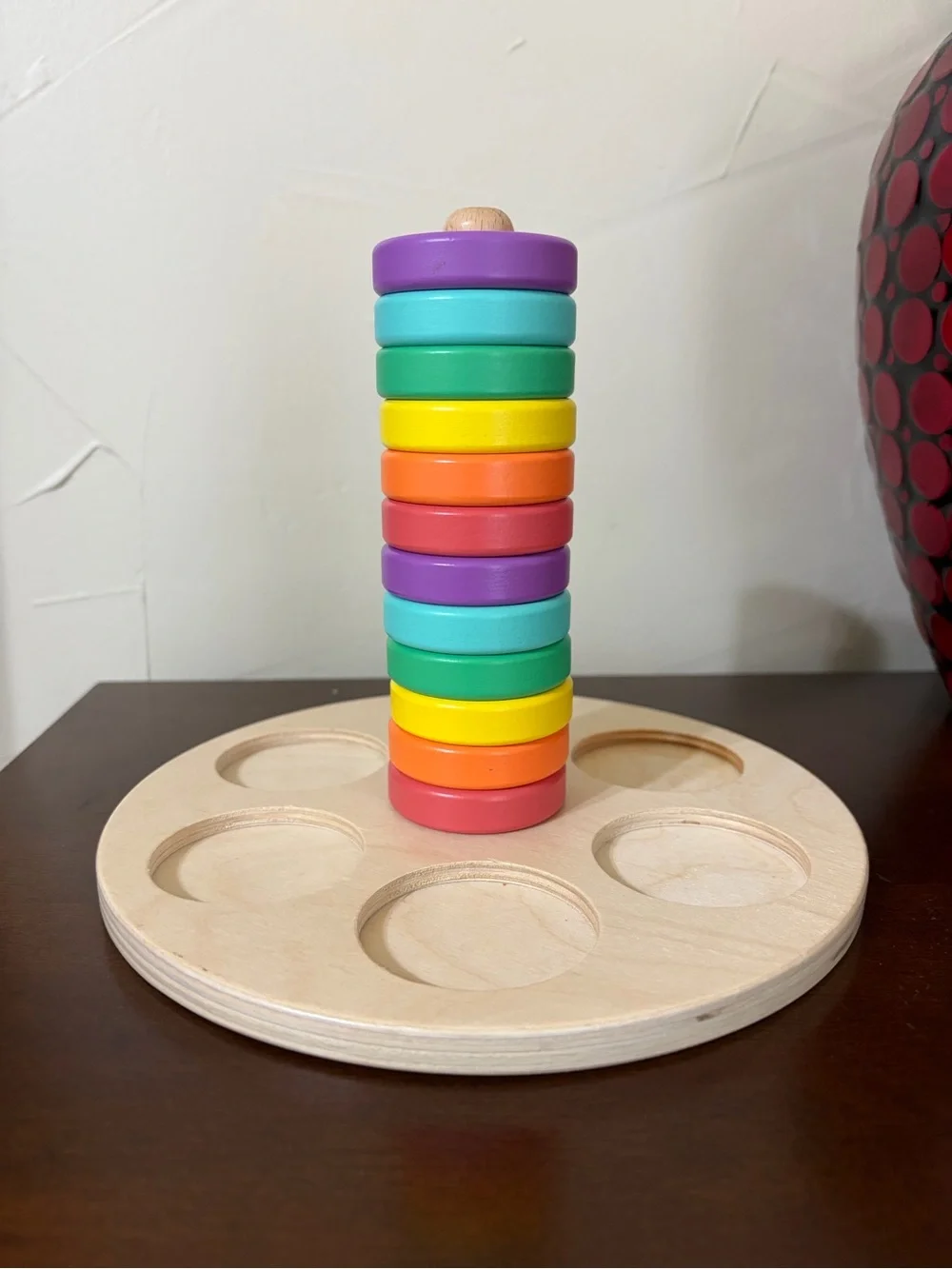 Lovevery Wooden Montessori Stacking Sorting Toy from the Babbler Play Kit